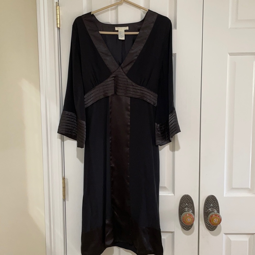 Gracie blk kimono like dress 3/4 sleeve